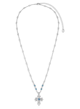 TONE&TALE弗朗花十字串珠项链