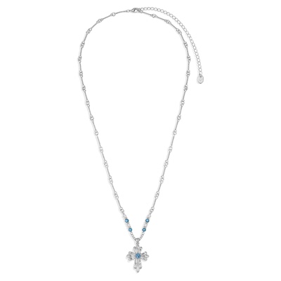 TONE&TALE弗朗花十字串珠项链