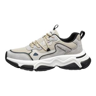 康龙老爹鞋2026春季新款男士厚底增高透气男鞋男款运动休闲潮鞋子