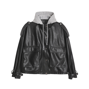 皮衣外套女冬季加绒2026新款高级感休闲pu皮夹克小个子短款机车服
