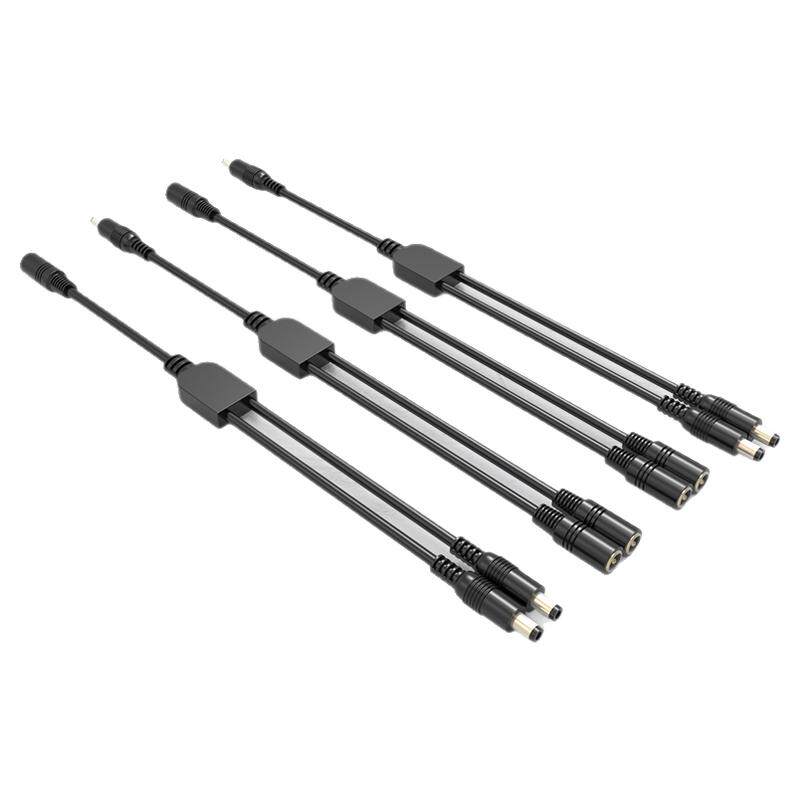 DC5.5*2.1mm一分二视频监控延长线一母头转四公头电源分配线5A12V