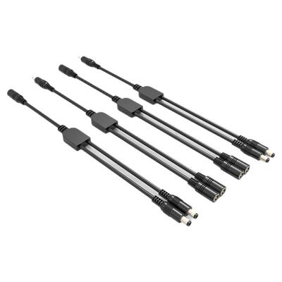 DC5.5*2.1mm一分二视频监控延长线一母头转四公头电源分配线5A12V