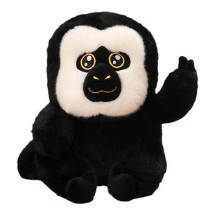 红山动物园白面僧面猴公仔毛绒玩具杜杜猴子玩偶娃娃抱枕生日礼物