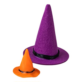 迷你小女巫帽子尖尖帽万圣节摆件狂欢夜派对氛围魔法帽拍照道具