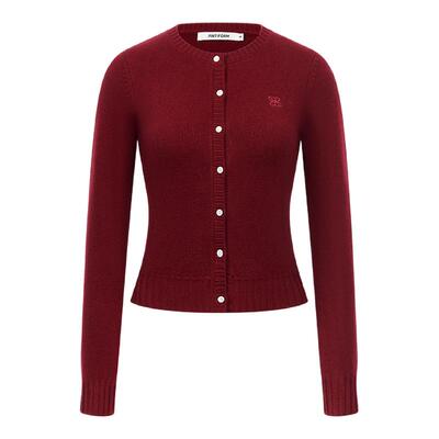 美利奴纯羊毛针织开衫秋冬新款