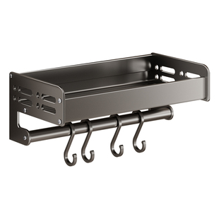 枪灰厨房小尺寸调料置物架壁挂20CM25长宽墙上免打孔15小型收纳架