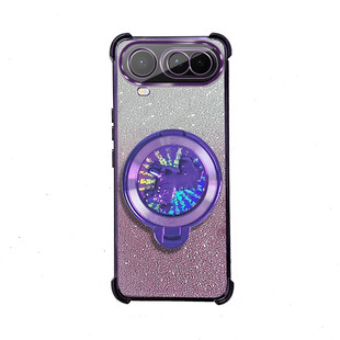 适用荣耀Magic8proAir手机壳LDY-AN00透明四角防撞气囊防摔镜头膜全包边保护套女款马上有钱陀螺支架奢华网红