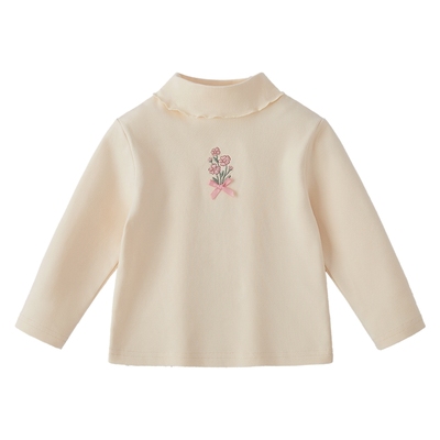 [抗菌远红外]t恤女童长袖6岁宝宝秋冬洋气高领打底衫儿童冬装上衣