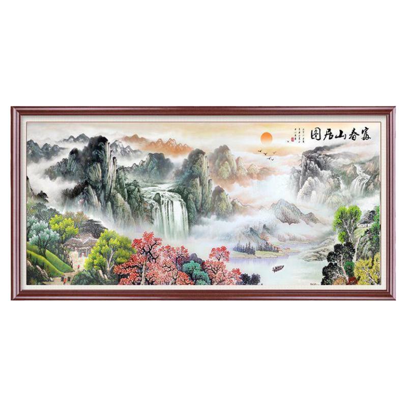 高山流水十字绣钻石画富春山居图