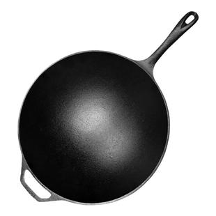 LODGE洛矶进口铸铁炒锅家用无涂层不易粘炒菜锅电磁灶煤气灶通用