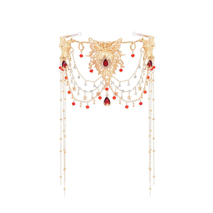 敦煌舞姬异域风流苏发饰西域公主古风耳环丽江旅拍写真眉心坠头饰