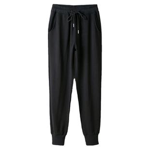 大码胖mm冰丝运动裤女夏季薄款宽松防晒休闲哈伦裤速干束脚灯笼裤