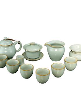 容山堂汝窑功夫茶具开片可养
