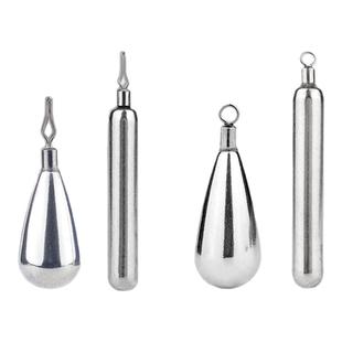 钨钢路亚倒钓铅坠水滴长条型高比重钓组自由配重滑铅德州钓组配件