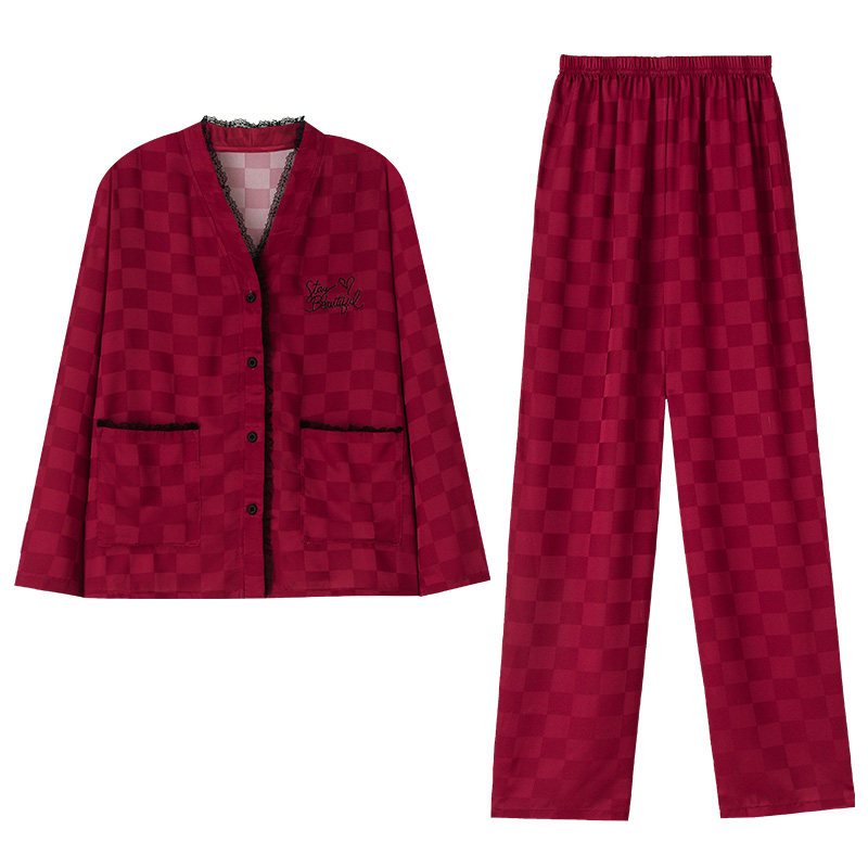 妮狄娅冰丝情侣喜庆轻奢家居服