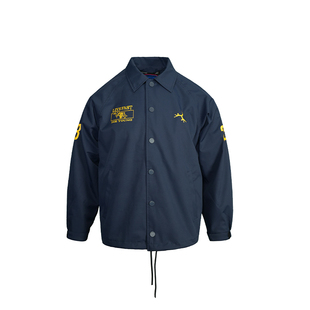 TGFCLUB 223系列美式街头嘻哈基础抽绳翻领教练夹克外套