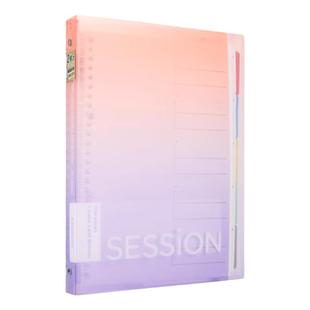 日本maruman满乐文session活页本彩色索引页科目分类扣环活页夹B5