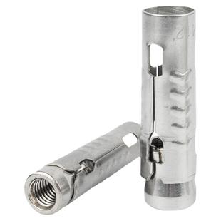 304不锈钢鱼鳞膨胀管三片式壁虎内膨胀螺丝吊顶拉爆螺栓M6M8-M12