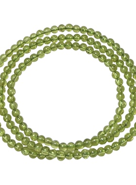 天然橄榄石三圈手串时尚小清新