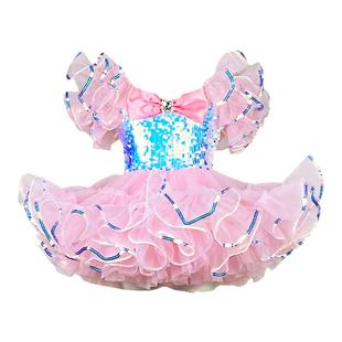 六一儿童演出服蓬蓬裙女童亮片公主礼服连衣裙幼儿园舞蹈表演服装