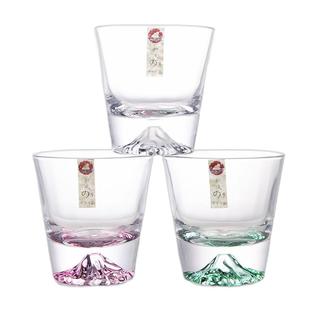 和风四季日式富士杯雪山杯玻璃杯子水杯茶杯啤酒饮料杯咖啡杯礼盒