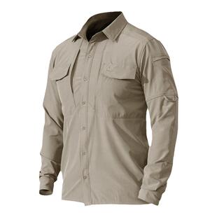 执政官速干战术衬衫男士夏秋户外长袖衬衣弹力通勤作训上衣多口袋