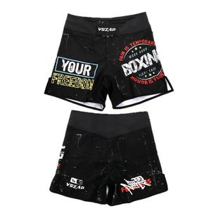 VSZAP热血战士格斗踢拳击运动训练MMA短裤男速干泰拳搏击UFC比赛