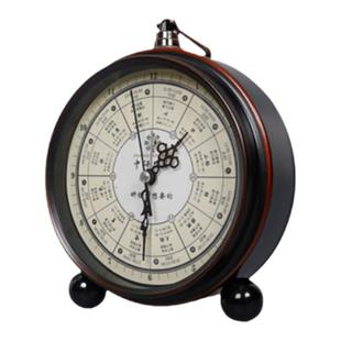 子午流注钟表小台面复古养生闹钟十二时辰24小时中医挂钟经络五行