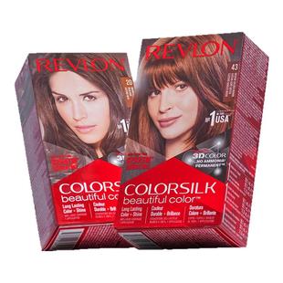 美国露华浓遮盖白发染发剂染发膏持久3D植物染发膏淡香持久无氨