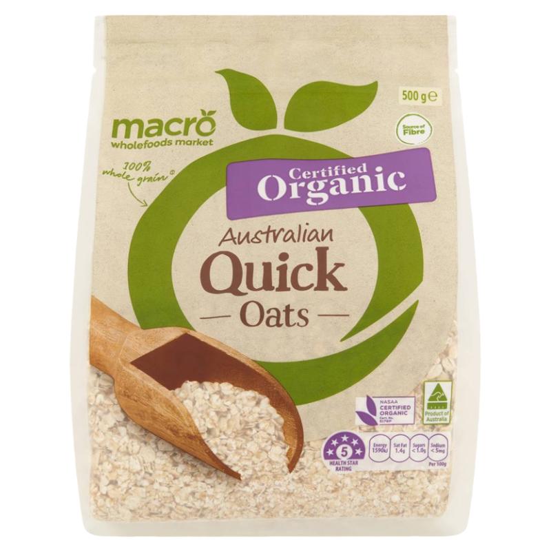 小肚腩澳洲代购macro quick oats快熟燕麦片无糖宝宝辅食孕妇500g