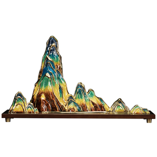 千里江山摆件高端大气高档办公室装饰品公司开业大吉乔迁贺礼礼物