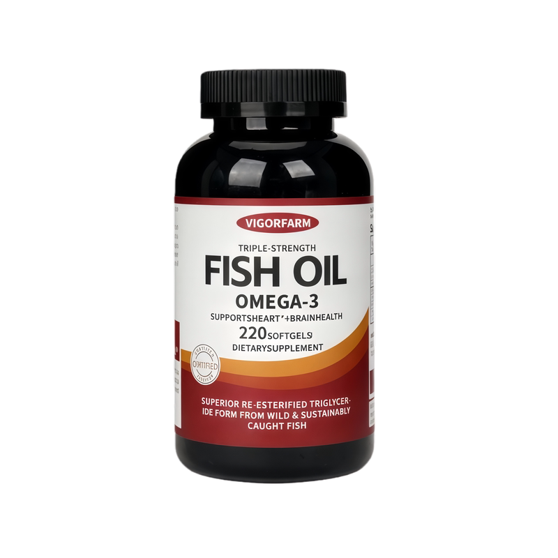 VIGORFARM澳洲原装进口深海鱼油软胶囊220粒高含量Omega-3护心
