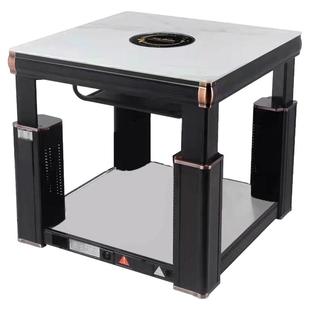 方桌天然气烤火桌取暖桌燃气取暖炉气电两用八面单天然气家用暖桌