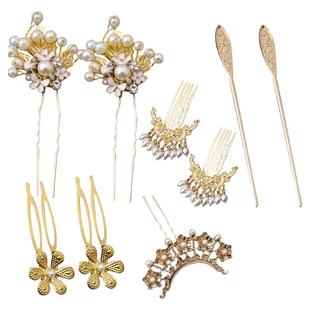 古风汉服饰品套装优雅唐风头饰发钗古装汉服发饰敦煌舞蹈演出配饰