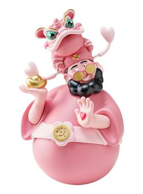 醒狮财神摆件玄关招财家居装饰品