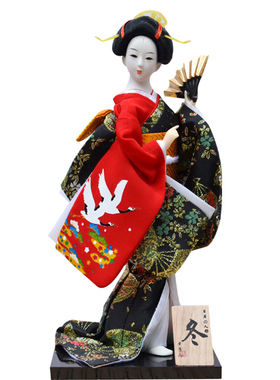 日本人偶日式和服娃娃人形艺妓绢人装饰摆设节日送礼餐厅酒店用品