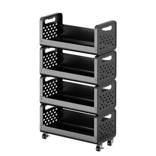 置物架厨房落地收纳架零食小推车多功能家用分层架可移动储物架子