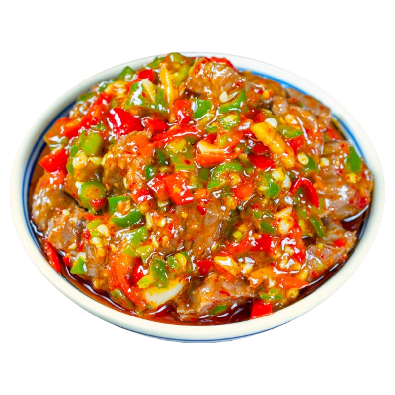 江西纯手工青红椒香辣牛肉辣椒酱