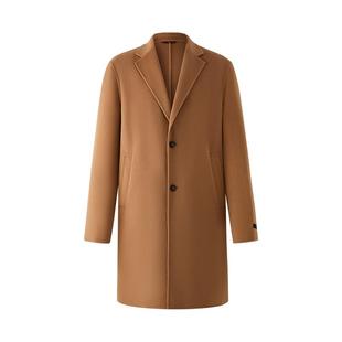 【羊绒】SCOFIELD男装2025年秋冬新品中长款西装领通勤毛呢大衣男