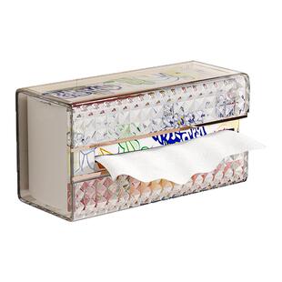 佳帮手厨房用纸收纳盒免打孔壁挂式纸巾盒家用上墙抽纸盒收纳神器