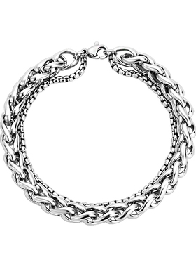 双层拼接伏魁手链钛钢小众设计