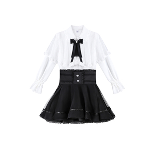 氛围元气失序法则蕾丝斗篷上衣蕾服裙日常轻lo裙子甜美可爱蕾系