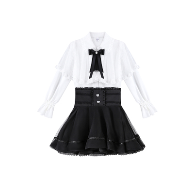 氛围元气失序法则蕾丝斗篷上衣蕾服裙日常轻lo裙子甜美可爱蕾系