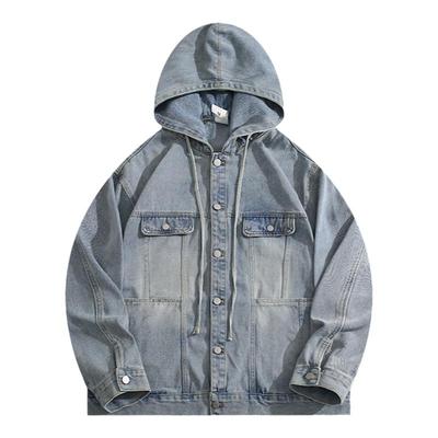 BOYUE帛跃连帽牛仔潮牌卫衣外套