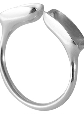 开口戒指白矮星925银原创设计女