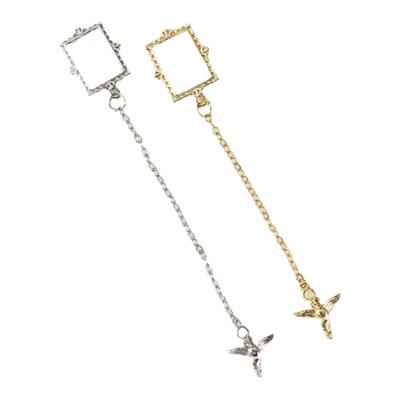 LZ同款网红美甲金属锆石珍珠吊坠