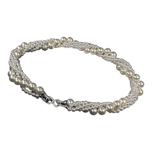 Millen Hess武大真-冰雪皇后优雅人造澳白项链多层叠戴高级感首饰