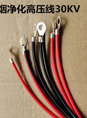 无烟烧烤车烤炉油烟净化器配件高压线 线黑色红色连接线 线延长线