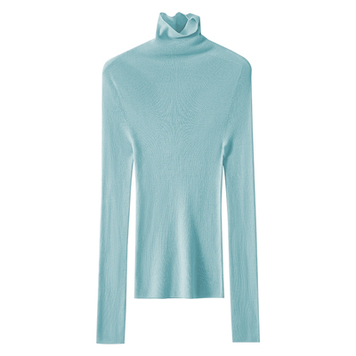 修身显瘦高领全羊毛针织打底衫