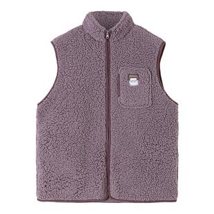 顶瓜瓜情侣睡衣上衣背心女冬季加厚摇粒绒可外穿无袖马甲家居服男